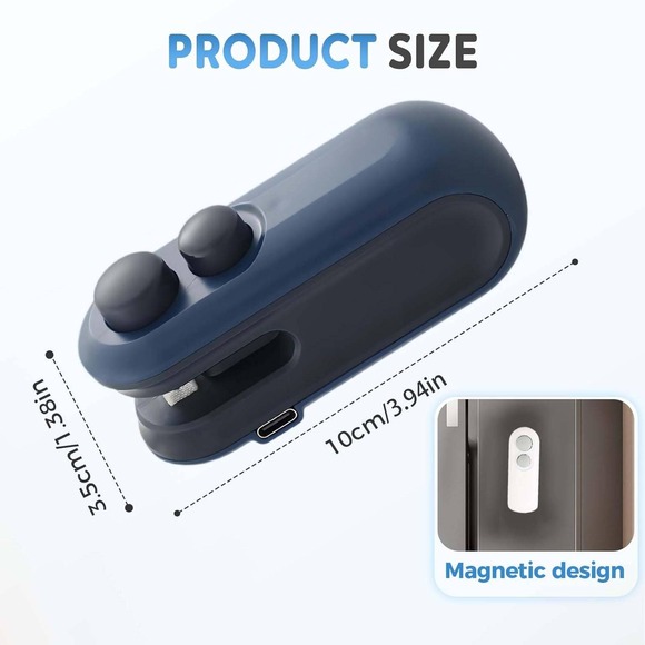 Portable Mini Bag Sealer Handheld Heat Sealer Rechargeable JX-105 White Gray - Picture 13 of 13